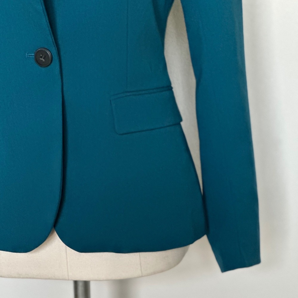 Zara Teal Single-Button Blazer - Picture 5 of 15